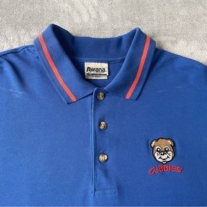 Cubbies Chicago Cubs Polo Shirt Men’s XL Awana Vintage Stitched Chest Logo